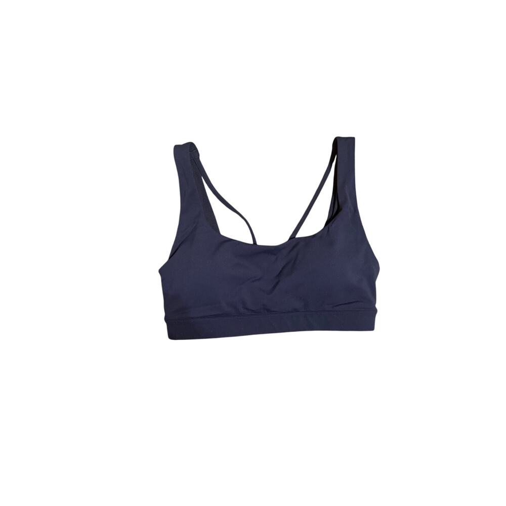 Athleta Navy Blue Strappy Back Sports Bra Size Small NWOT